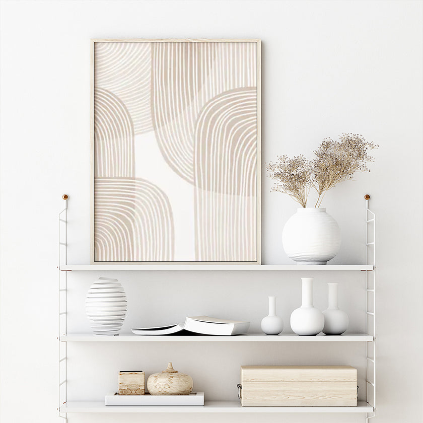 Wall Art - Beige Geometric - Canvas Prints-Poster Prints