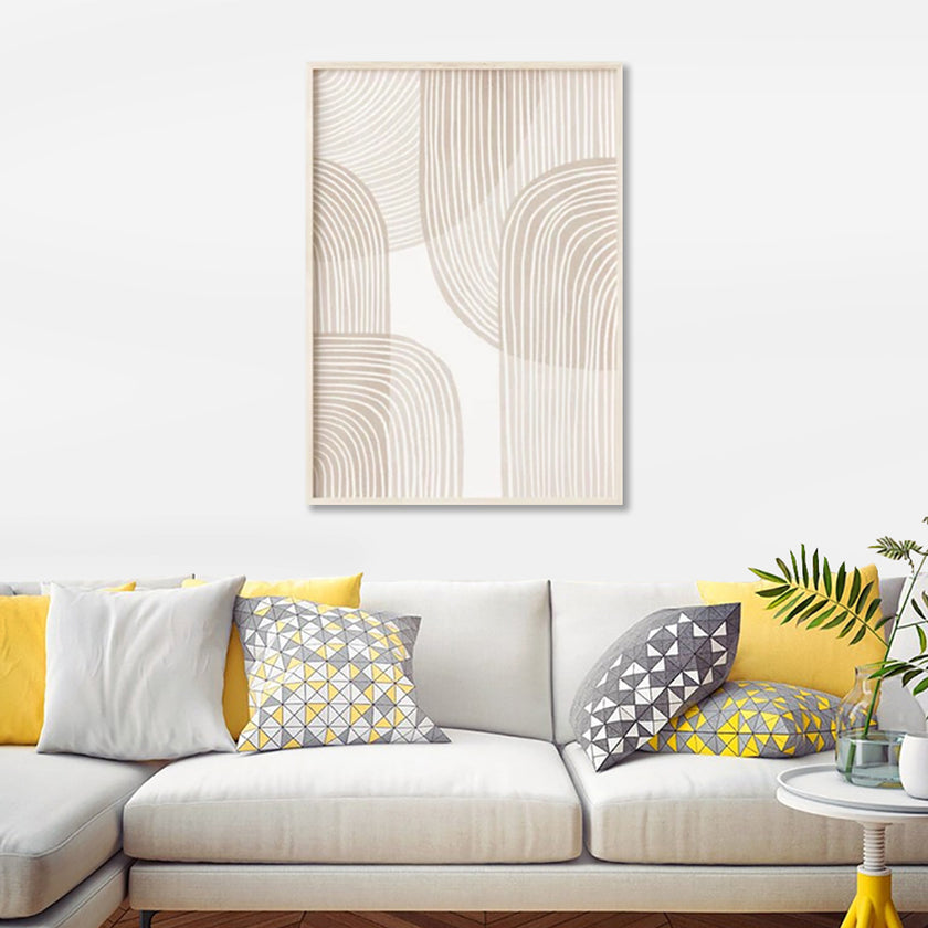 Wall Art - Beige Geometric - Canvas Prints-Poster Prints
