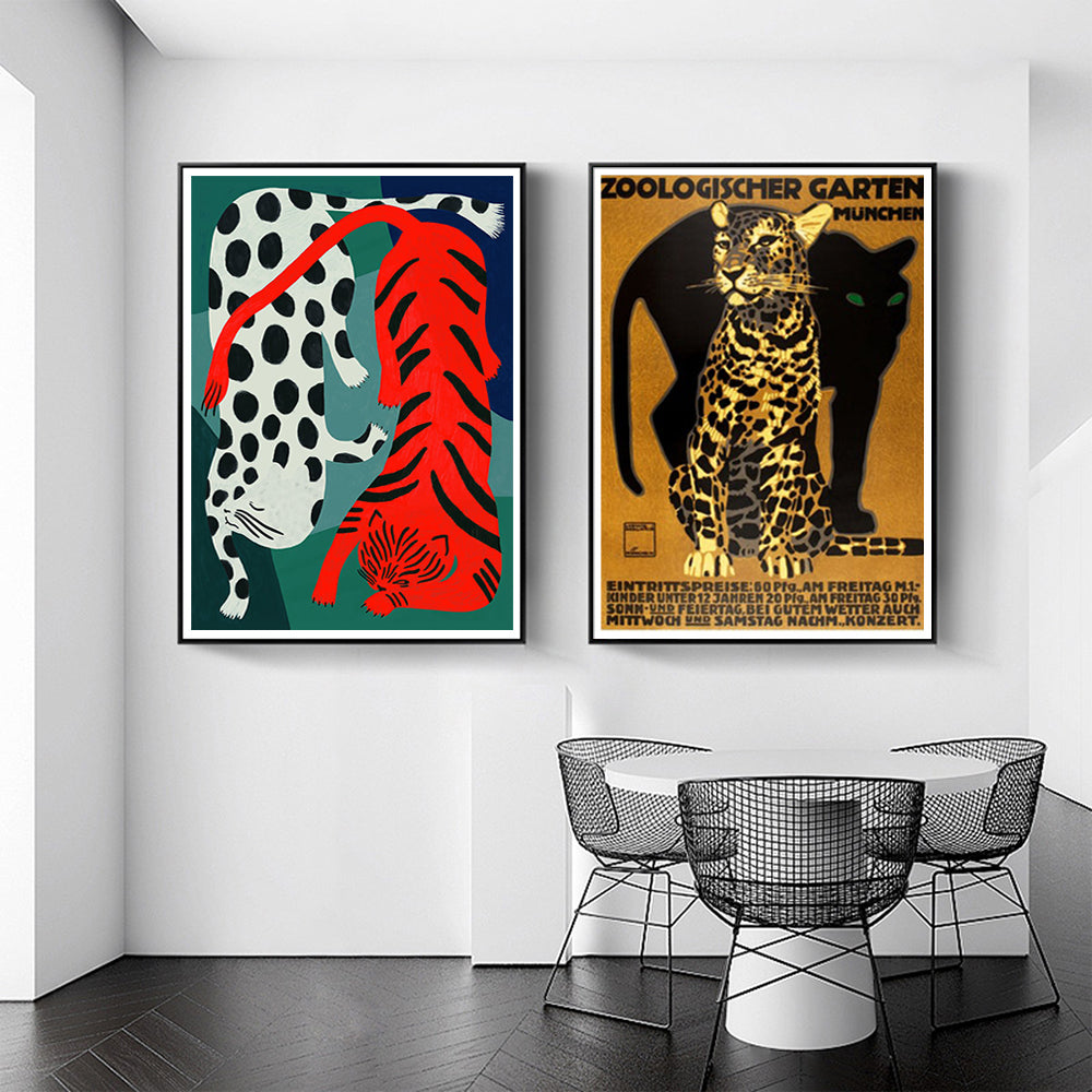 Wall art - Big Cats At the Munchen Zoo(2 sets)- Canvas Prints- Poster Prints