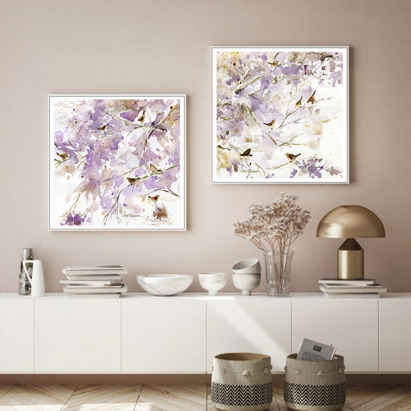 Wall Art - Bird In The Bush By Carol Robinson (2 sets)- Canvas Prints-Poster Prints