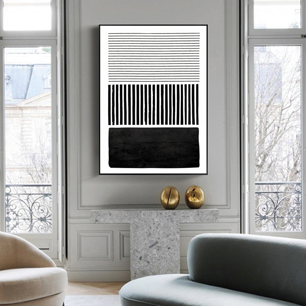Wall Art - Black White Minimalist Art - Canvas Prints-Poster Prints