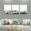 Wall Art - Black White Mountain (3 Sets) - Poster Prints -Canvas Prints