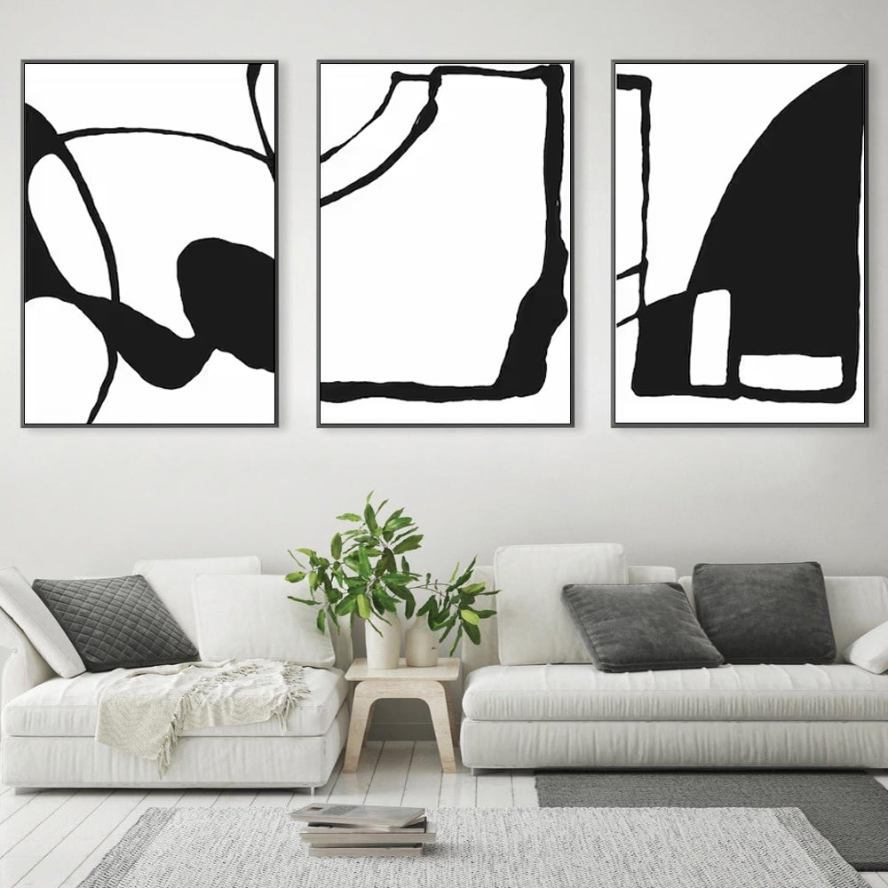 Wall Art - Black and White (3 Sets) - Poster Prints -Canvas Prints