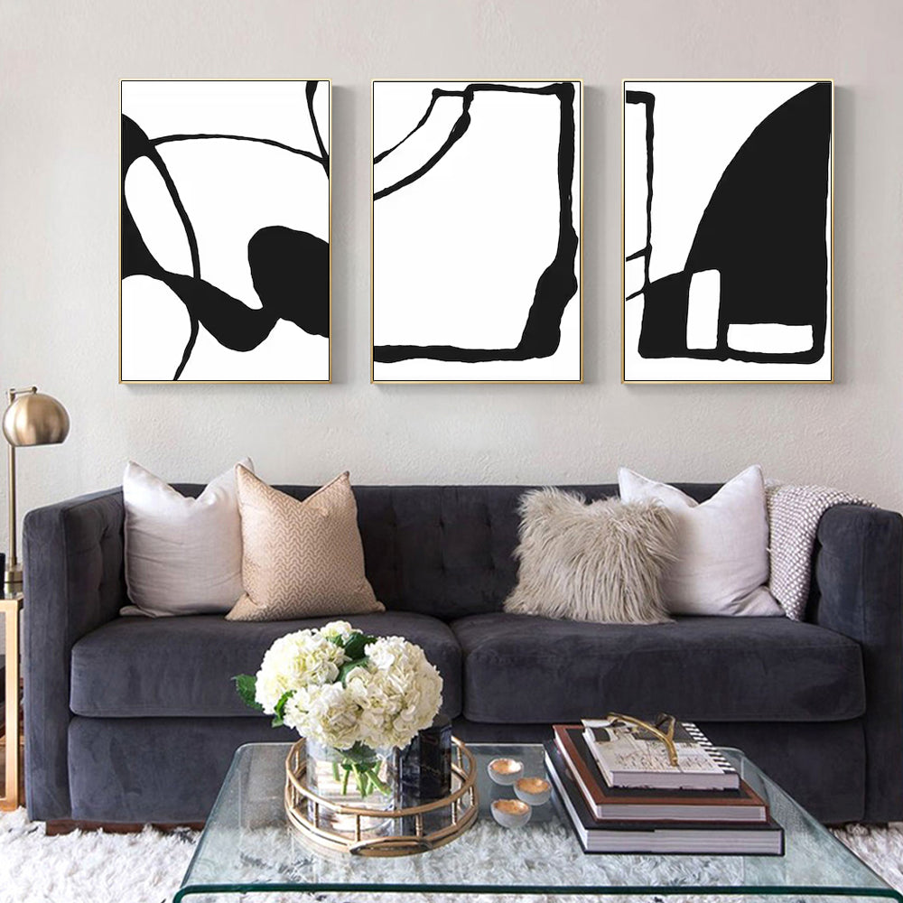 Wall Art - Black and White (3 Sets) - Poster Prints -Canvas Prints