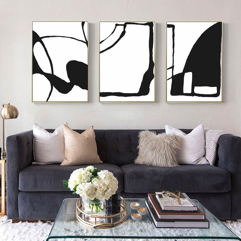 Wall Art - Black and White (3 Sets) - Poster Prints -Canvas Prints