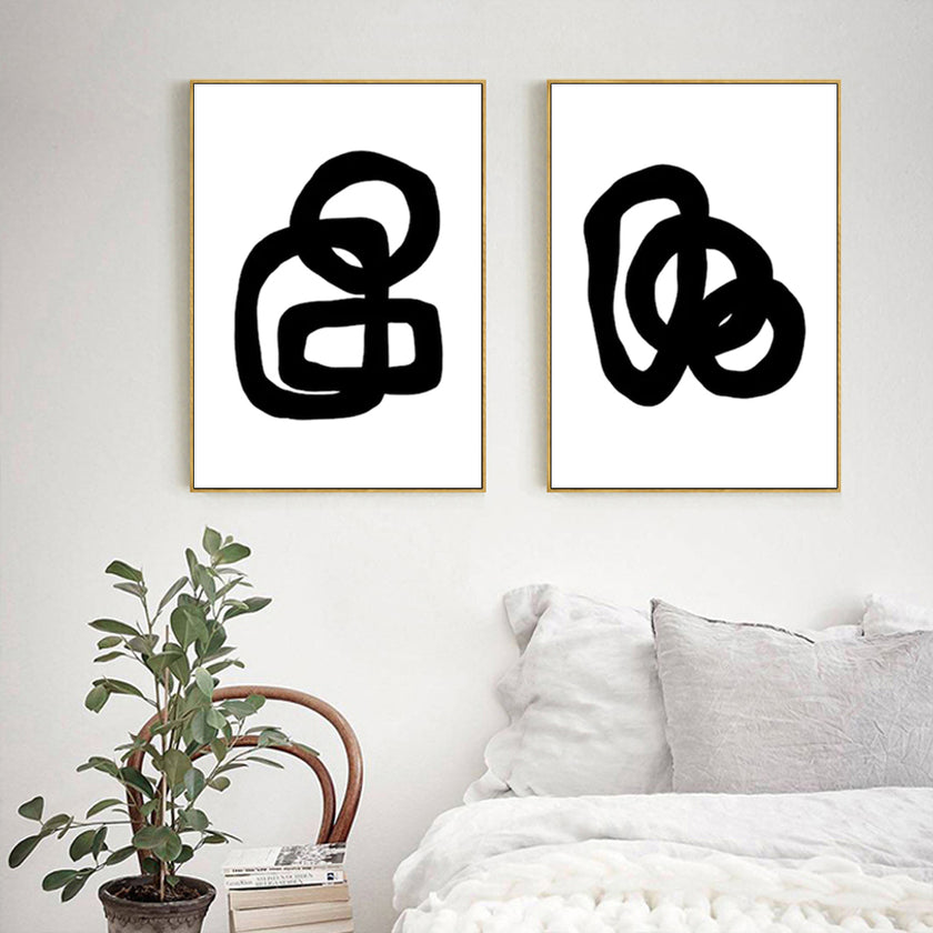 Wall art - Black and White (2 sets)- Canvas Prints- Poster Prints