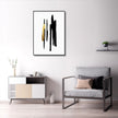 Wall Art - Black Gold Abstract - Canvas Prints-Poster Prints
