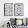 Wall art - Black White Pattern (2 sets)- Canvas Prints- Poster Prints