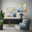 Wall Art - Abstract Blue Gold II - Canvas Prints-Poster Prints