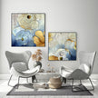 Wall Art - Abstract Blue Gold II - Canvas Prints-Poster Prints