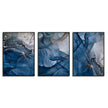 Wall Art  - Blue Gold Marble 3 Sets - Poster Prints -Canvas Prints