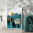 Wall Art - Blue Mountain Forest - Canvas Prints-Poster Prints
