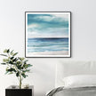 Wall Art - Blue Silver Shore - Canvas Prints-Poster Prints