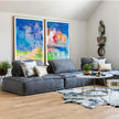 Wall art - Blue Splash (2 sets)- Canvas Prints- Poster Prints