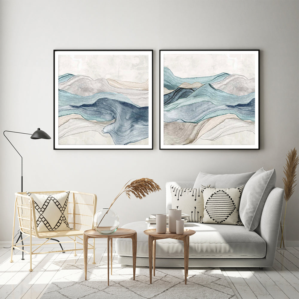 Wall Art - Blue Mountain (2 sets)- Canvas Prints-Poster Prints
