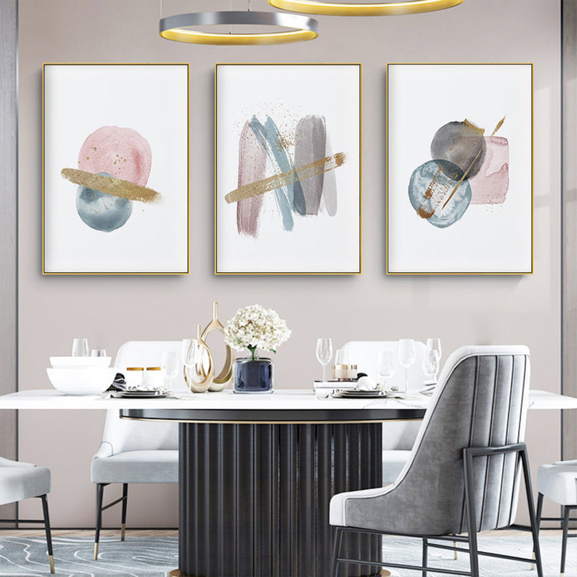 Wall Art  - Blush Pink Watercolor 3 sets - Poster Prints -Canvas Prints