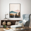 Wall Art - Boho Abstract Mountain - Canvas Prints-Poster Prints