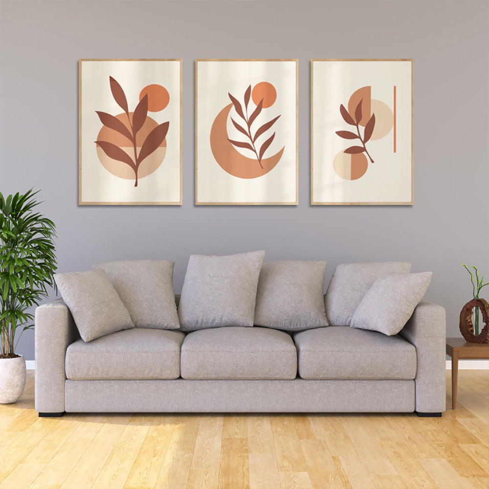 Wall Art - Boho Leaves (3 sets) - Canvas Prints-Poster Prints