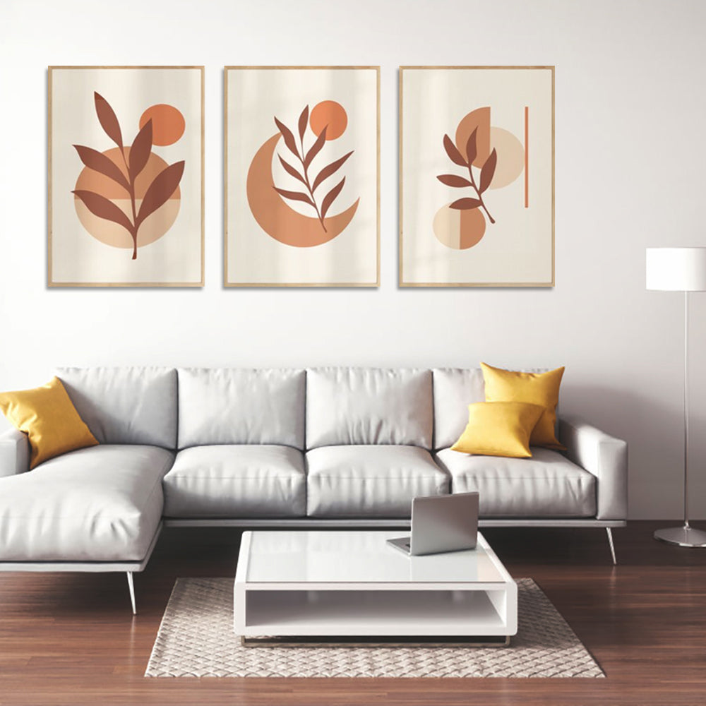 Wall Art - Boho Leaves (3 sets) - Canvas Prints-Poster Prints