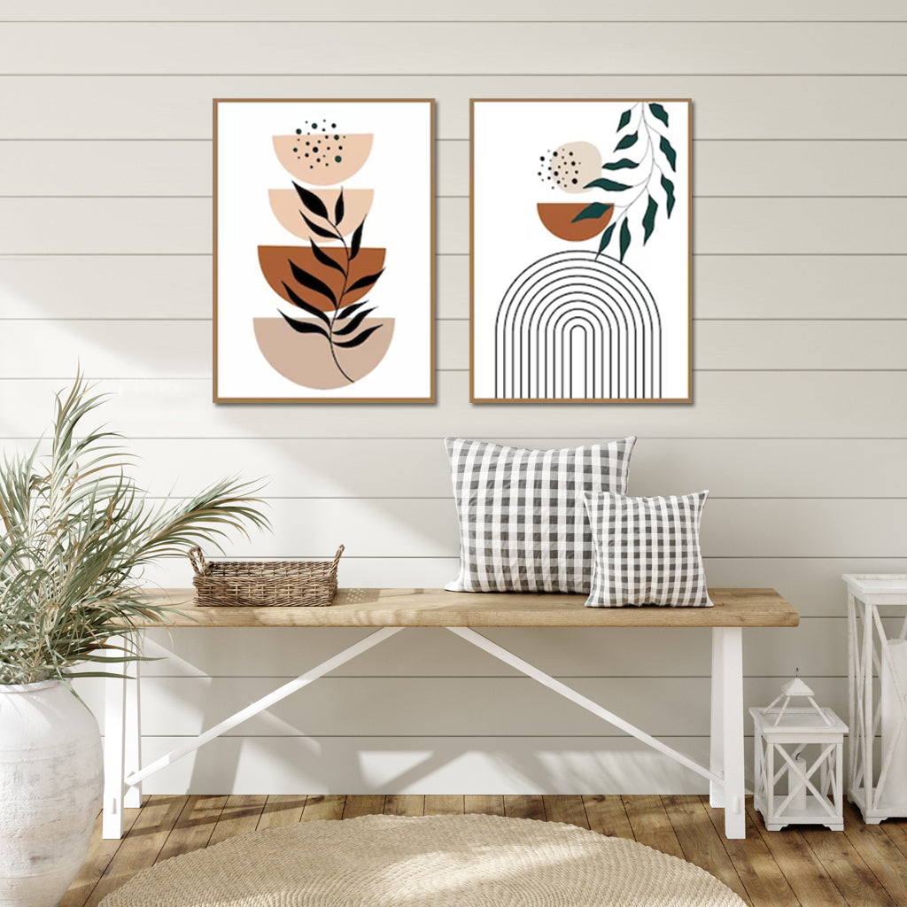 Wall art - Boho Leaves (2 sets)- Canvas Prints- Poster Prints
