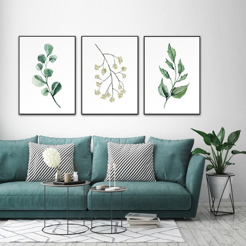 Wall Art - Botanical Leaves ( 3 sets )- Poster Prints -Canvas Prints