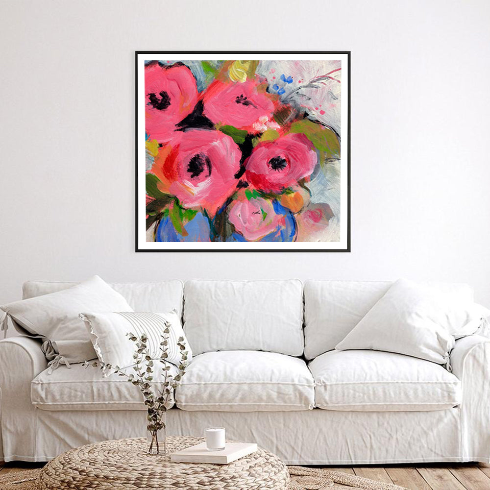 Wall Art - Bouquet In Pink - Canvas Prints-Poster Prints
