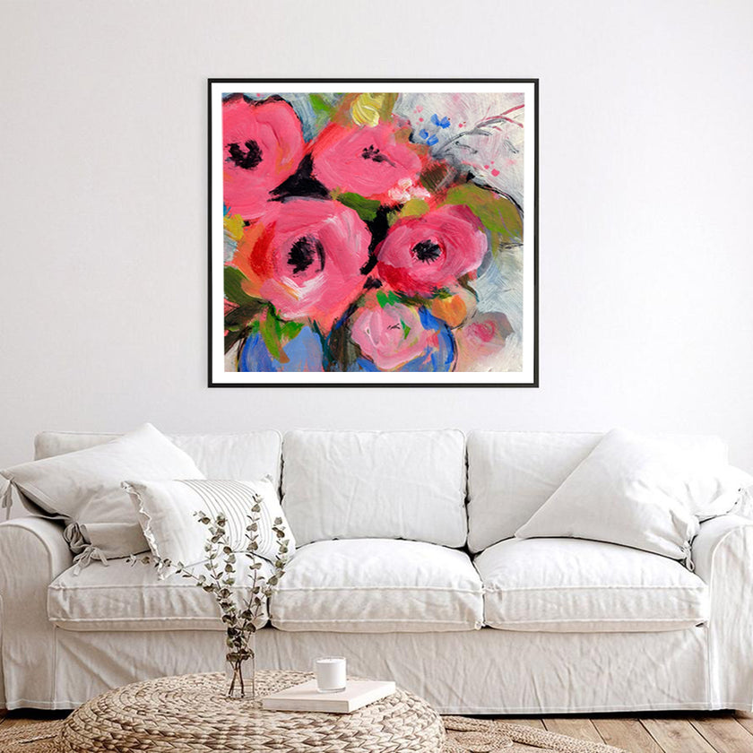 Wall Art - Bouquet In Pink - Canvas Prints-Poster Prints