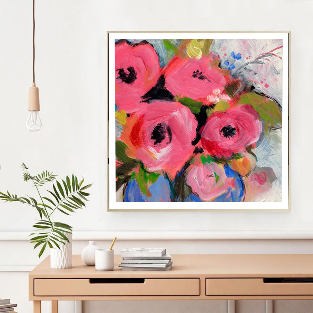 Wall Art - Bouquet In Pink - Canvas Prints-Poster Prints
