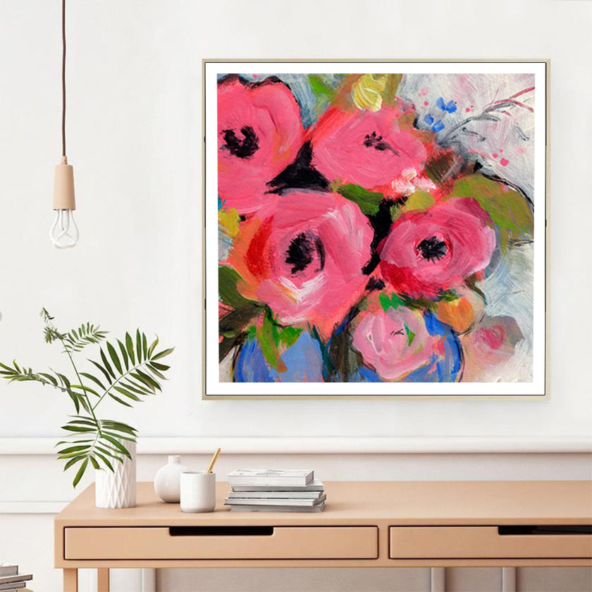 Wall Art - Bouquet In Pink - Canvas Prints-Poster Prints