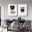 Wall art - But First Coffee Colorful Cups - Canvas Prints - Poster Prints