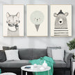 Wall Art -Little bear and fox 2 sets - Canvas Prints-Poster Prints