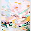 Wall Art -Abstract Pink Mountain Hand Painted Style - Canvas Prints-Poster Prints