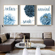 Wall Art prints - Blue relax ( 3 sets )- Poster Prints -Canvas Prints