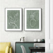 Wall Art - Line art tropical leaves (2 sets)- Canvas Prints-Poster Prints