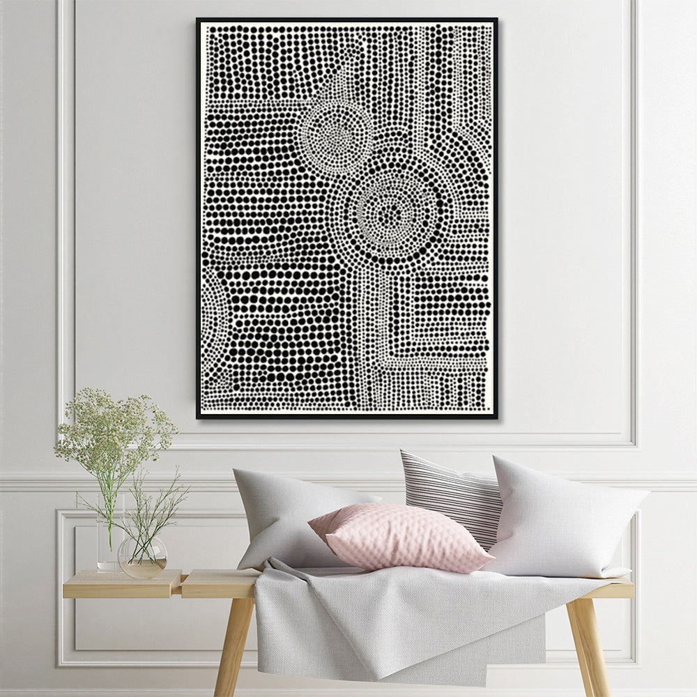 Wall Art - Clustered Dots A - Canvas Prints-Poster Prints
