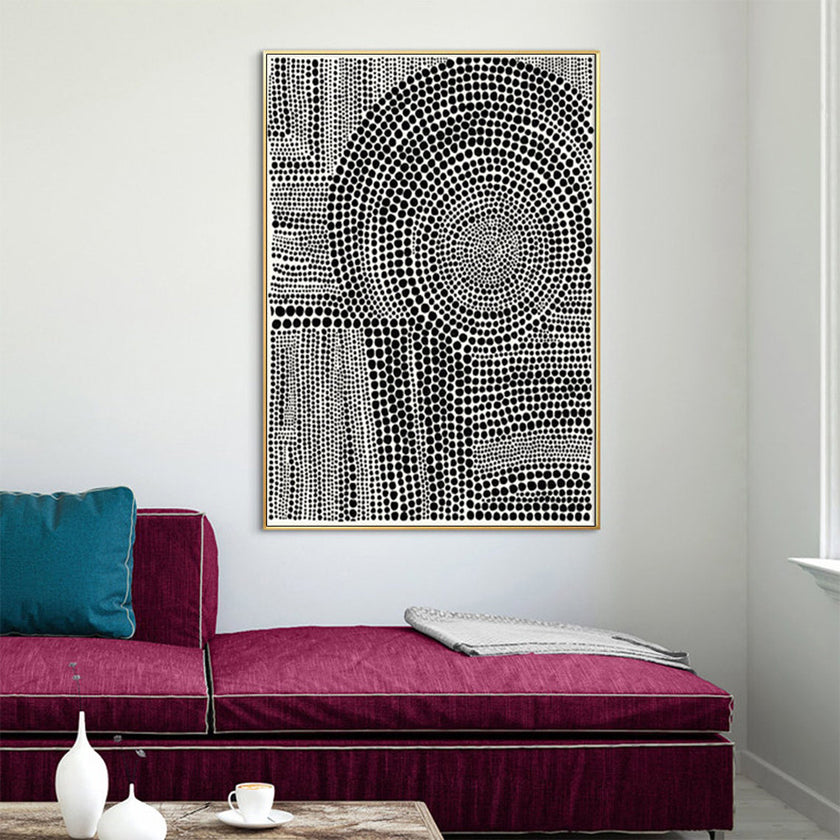 Wall Art - Clustered Dots B - Canvas Prints-Poster Prints