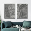 Wall art - Clustered Dots (2 sets)- Canvas Prints- Poster Prints