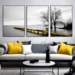 Wall art - Calm Lake Bridge Tree Scene- Poster Prints -Canvas Prints