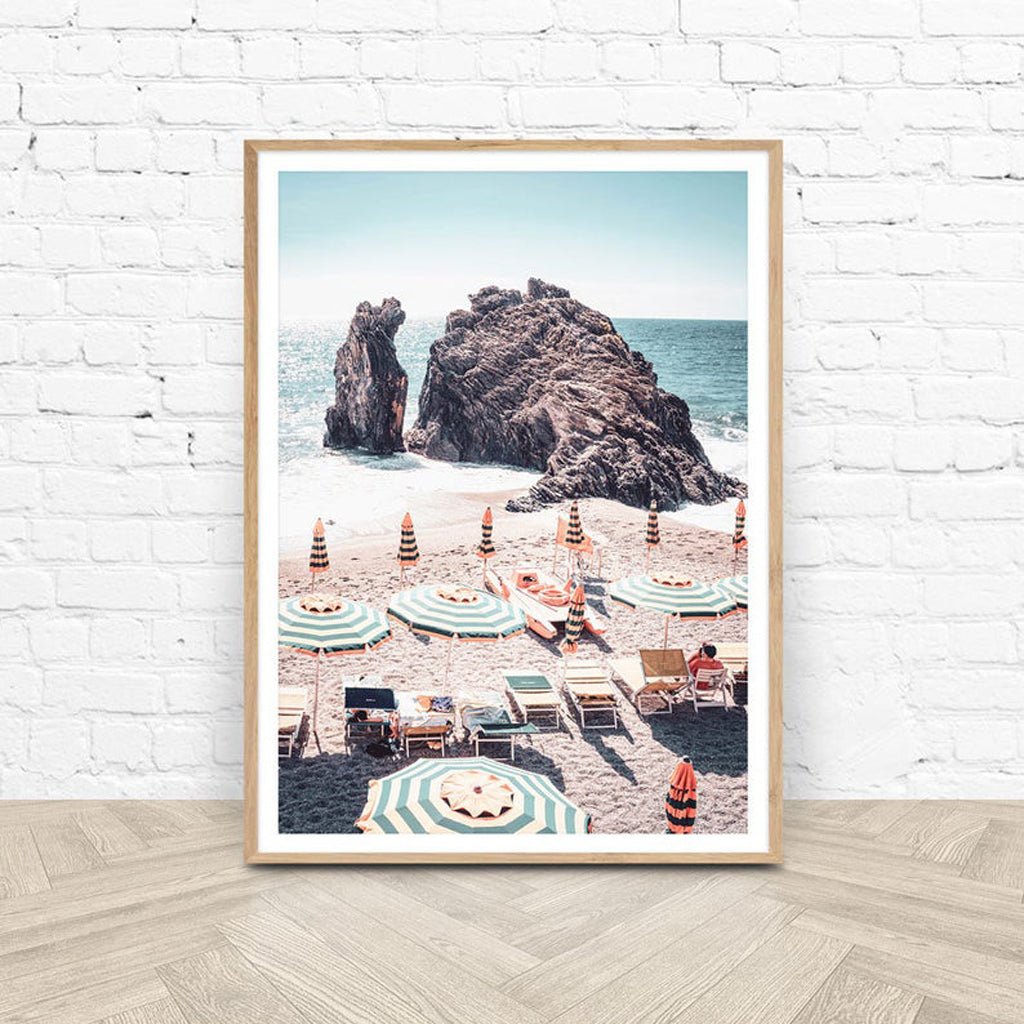 Landscape art prints - Capri beach colourful- Canvas Prints - Poster Prints