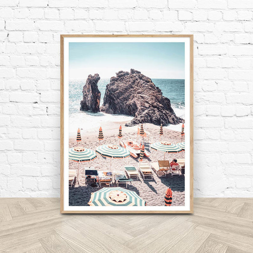 Landscape art prints - Capri beach colourful- Canvas Prints - Poster Prints