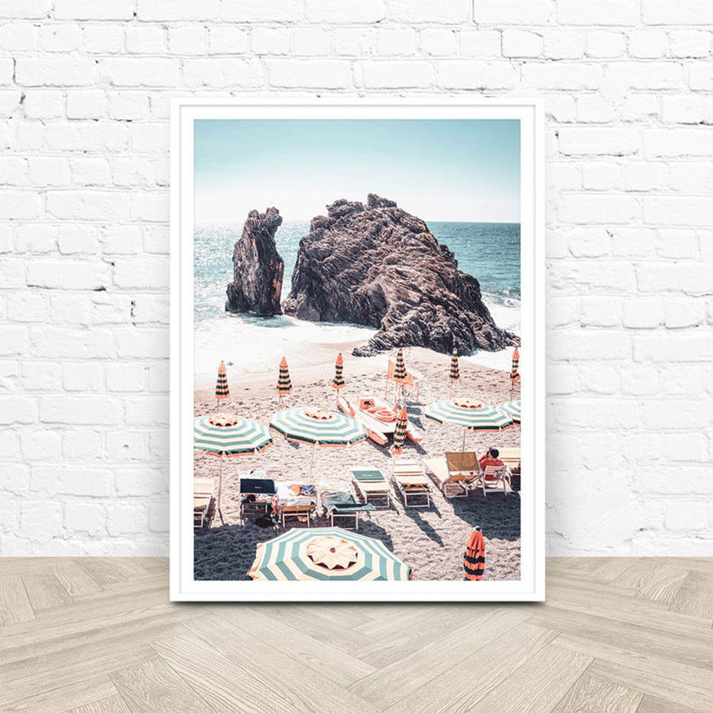 Landscape art prints - Capri beach colourful- Canvas Prints - Poster Prints