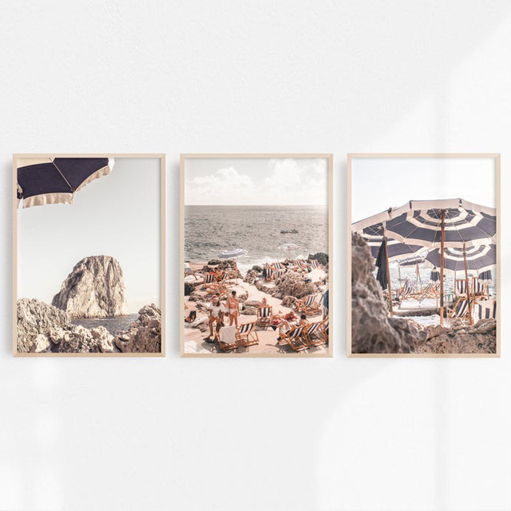 Landscape Art prints - Capri Beach - Poster Prints -Canvas Prints