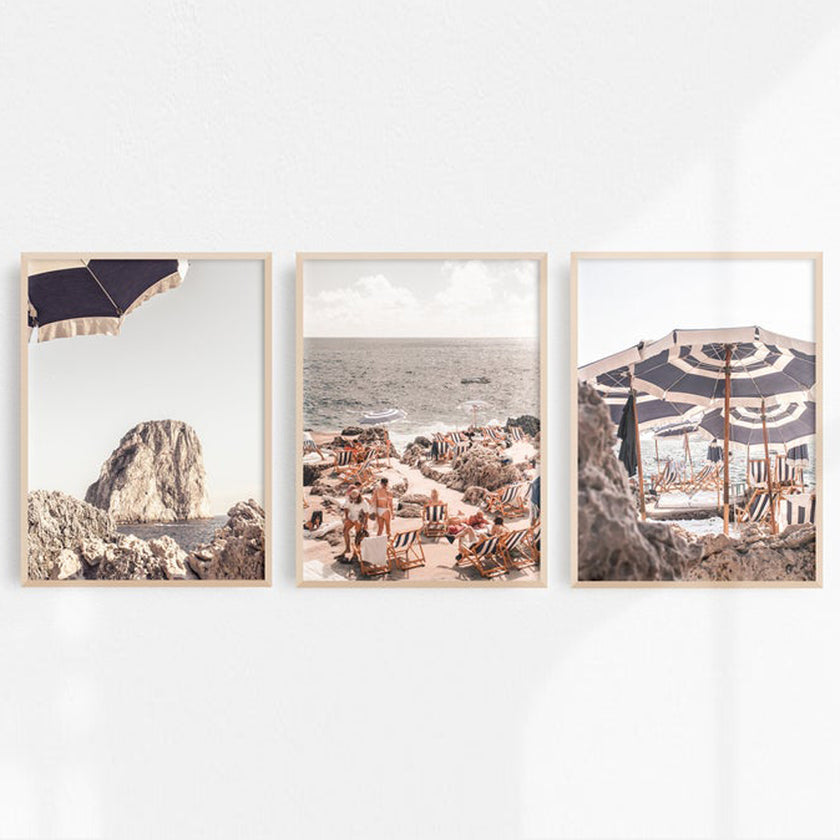 Landscape Art prints - Capri Beach - Poster Prints -Canvas Prints