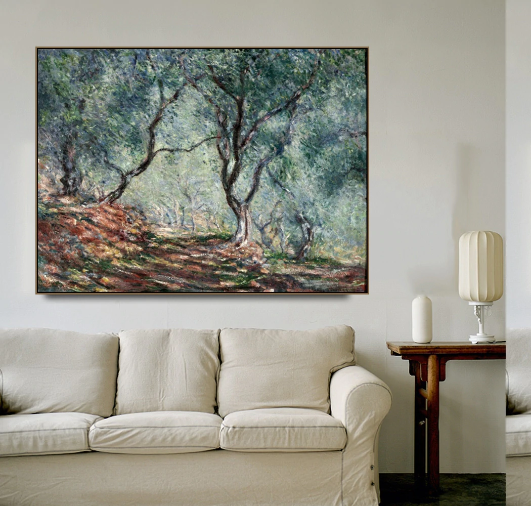 Wall Art - Olive Tree Wood in the Moreno Garden By Claud Monet- Canvas Prints-Poster Prints