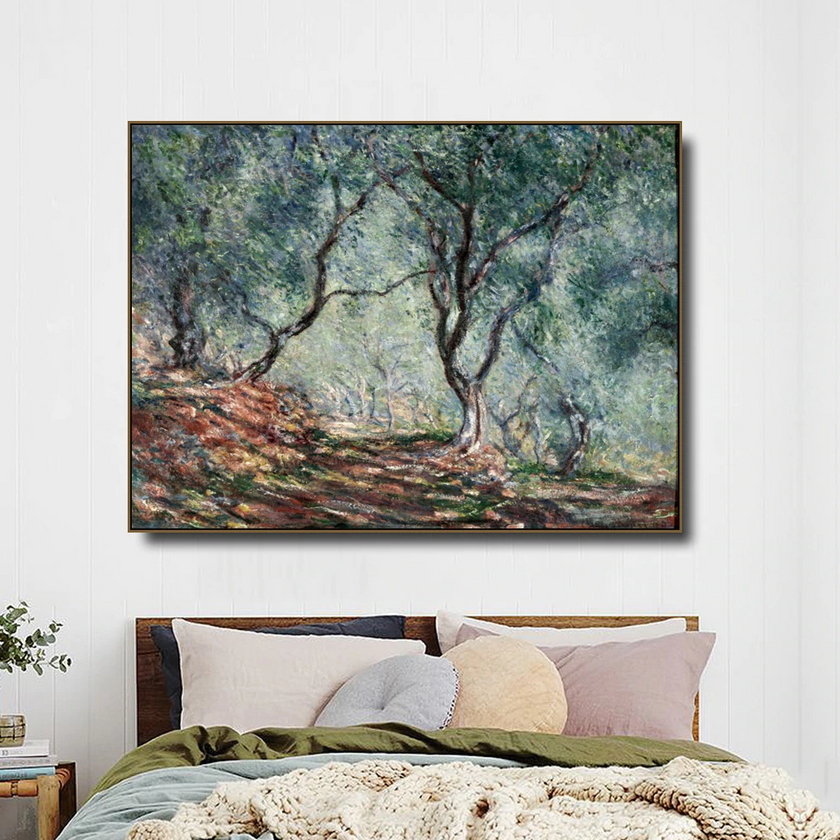 Wall Art - Olive Tree Wood in the Moreno Garden By Claud Monet- Canvas Prints-Poster Prints