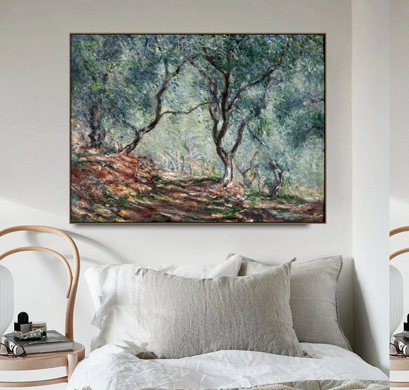 Wall Art - Olive Tree Wood in the Moreno Garden By Claud Monet- Canvas Prints-Poster Prints