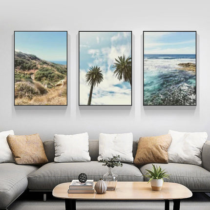Wall Art - Coastal Beach (3 Sets) - Poster Prints -Canvas Prints