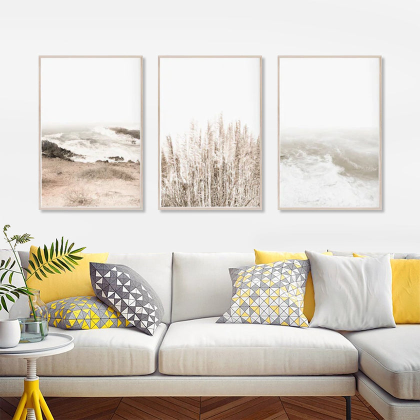 Wall Art - Coastal Beach (3 Sets) - Poster Prints -Canvas Prints