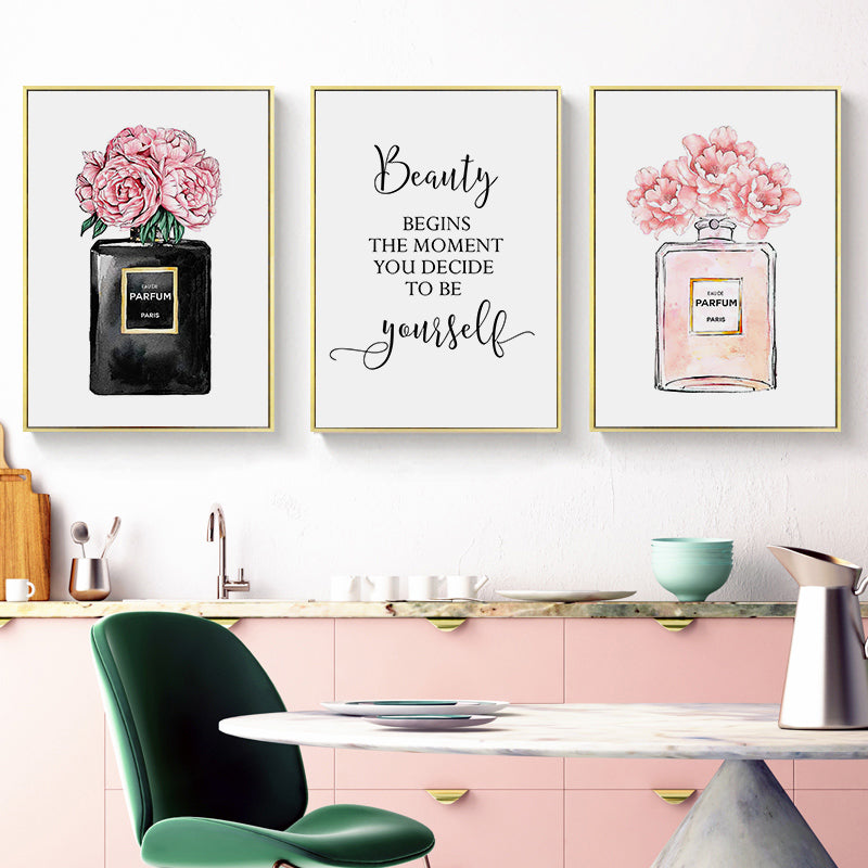 Wall Art - Perfume Bottle ( 3 sets )- Poster Prints -Canvas Prints