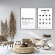 Wall art - Coffee depresso (2 sets)- Canvas Prints- Poster Prints